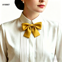 Nœud Papillon Rose Jaune Bleu Marine Taille Moyenne pour Femme, Certifié GRS, en Polyester Recyclé, pour Uniforme d'Entreprise