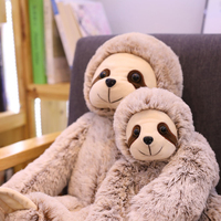 Peluche paresseux lestée de haute qualité, mignonne, jouets en peluche lestés pour enfants, peluche douce lestée, animal en peluche personnalisé, vente en gros