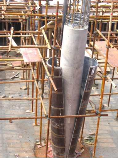 wooden column