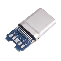 Conector Macho USB 3.1 Tipo-C de 10NF, 20V CC 3.0A, Cobre, 10000 Ciclos