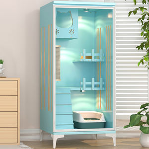 Casas de mascotas de madera maciza, muebles, Jaula de madera para gatos, segura, transpirable, multicapa, Villa de lujo para gatos de interior, muebles <span class=keywords><strong>Manu</strong></span> - Product Image 3