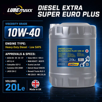 EURO LUBEMAXX 10w40 20L huile moteur entièrement synthétique et huile moteur en gros