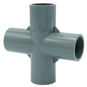 Conector Cruzado de PVC de Cuatro Vías y 25A para Derivación de Tuberías, Variaciones Múltiples, Tratamiento de Agua Kansaikako, Japón KJ-026-025 - Product Image 1