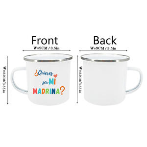 ¿Serías mi <span class=keywords><strong>madrina</strong></span>? Taza esmaltada impresa, taza para beber, leche, tazas de café, solicitud de Marraine, tazas Retro, <span class=keywords><strong>la</strong></span> mejor Idea, regalos para <span class=keywords><strong>Madrina</strong></span> - Product Image 2