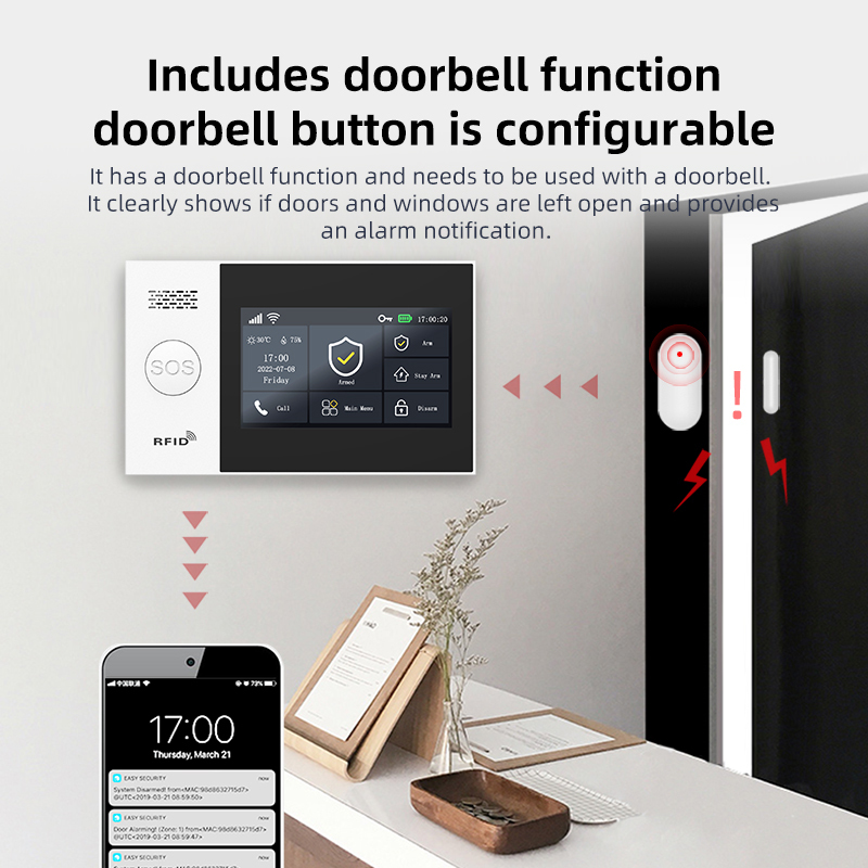 PGST Wholesale Home Automation Tuya Smart GSM Wifi Alarms Security System for House ABS Material Burglar Security · image 6