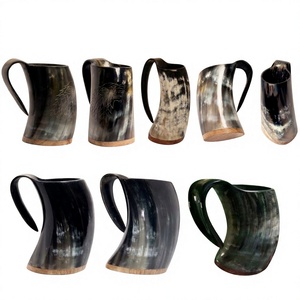 Ready Stock B.S. INTERNATIONAL Old Fashioned Glass Drinking Horn Mugs Custom Designs Eco-Friendly Recyclable Reusable Beer - Product Image 2