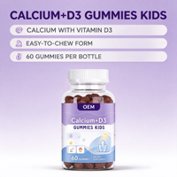 Gummies OEM Calcium D3 pour Enfants, 60 Unités, Complément Alimentaire, Chaînes d'Approvisionnement pour Distributeurs