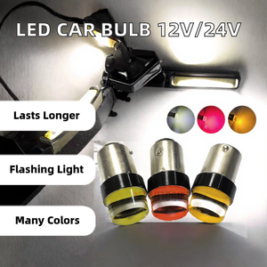 หลอดไฟรถยนต์ 12V 24V S25 สีขาว วัสดุซิลิโคน 1LED 1156 1157 ไฟแฟลช 1W BA15S BAY15D COB คริสตัลไลท์ สีเหลืองอำพัน สีแดง JR - Product Image 2