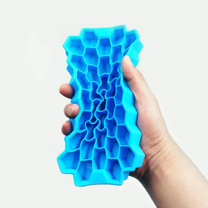 1 pièce DIY Moule à glaçons écologique en silicone durable non toxique, pour bar, pub, vin, en forme de nid d'abeille, avec plateau à 37 compartiments et couvercle, 100% - Product Image 5