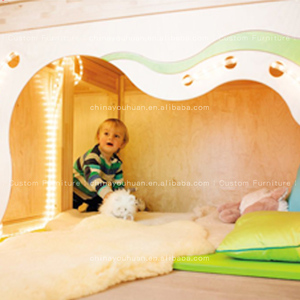 <span class=keywords><strong>Cama</strong></span> <span class=keywords><strong>litera</strong></span> infantil de madera maciza estilo cabaña para interiores con almacenamiento, Base Secreta, para apartamentos pequeños - Product Image 3