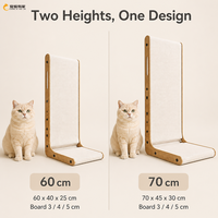 Griffoir pour chat en carton, 26 L, en forme de L, vertical, à poser contre un mur, protège les meubles, pour chats d'intérieur, blanc, jumbo, toutes saisons