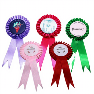 Moderno 44mm 58mm 75mm roseta ramillete juegos de insignias objetos decorativos de plástico en blanco para celebraciones de aniversario Knick-Knacks - Product Image 1