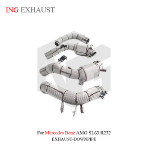 Ing hệ thống ống xả downpipe cho Mercedes Benz Amg SL63 R232 với lá chắn nhiệt tự động hiệu suất phụ tùng ống xả phụ kiện xe hơi - Product Image 2