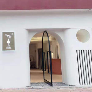 Porte tournante à axe central à 360 degrés, en aluminium et verre, pour magasin, avec arche ultra-étroite de 18 pouces - Product Image 3