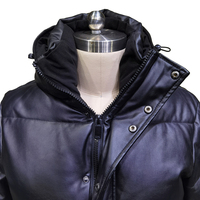 Veste parka en PU imperméable et coupe-vent pour homme, grande taille, hiver, vente en gros