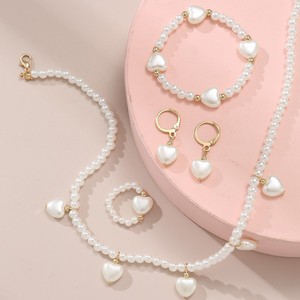 Ensemble de bijoux papillon en perles, collier, bracelet et boucles d'oreilles pour filles, ensemble de bijoux prince, cadeaux pour enfants - Product Image 2