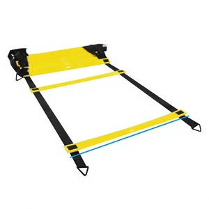 Escalera de Agilidad de Alta Resistencia con Velocidad Ajustable, Escalera de Entrenamiento de Trabajo de Pies para Atletas Profesionales, Escalera de Entrenamiento de Velocidad con Peldaños Anchos - Product Image 1