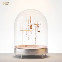 Solution clé en main pour vitrine d'exposition de parfums haut de gamme, moderne et artistique, avec tuyaux en verre, usine source 20 ans, CE UL