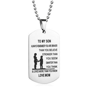 <b>Dad</b> To <b>Daughter</b> Stainless Steel Military Tag Necklace With Love Message <b>Gift</b> For <b>Daughter</b> - Product Image 5