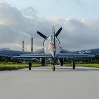Avion de chasse RC FMS 130P 1700mm F4U V3 PNP 6CH avec hélice à quatre pales, modèle d'avion sans balais