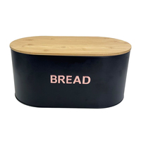 Moderne ijzeren hoekbak brooddoos met bamboe deksel, opvouwbaar & geïsoleerd, makkelijk schoon te maken, keukenopbergoplossing