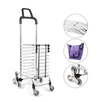 Guanriver Portable Pliant Pliable Panier Avec Roues Monter Escalier Chariot