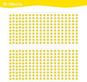 1800 PCS Gold Star <b>Stickers</b>, 30 Sheets Holographic Gold Star <b>Sticker</b> for Kids Reward, Foil Stars <b>Stickers</b> - Product Image 3