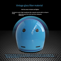 Casque de moto intégral en fibre de verre rétro vintage adulte lavable et protecteur de haute qualité