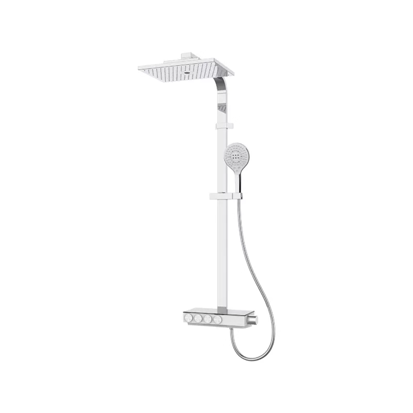 Douche de tête multifonctionnelle plaquée de trois-débouché