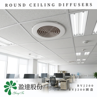 Diffuseur de plafond rond EZY-Snap à installation rapide, en ABS, avec noyau intérieur orientable et réglable, pour montage encastré
