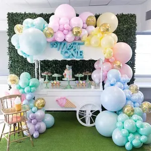 Kit d'arche de ballons 12 pouces, guirlande de ballons macaron pastel, décoration de fête d'anniversaire, 70 pièces