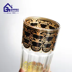 Gelas minum tumbler kaca teh desain baru Tiongkok gelas dekoratif cangkir Arab 170ml pemasok cangkir air jus untuk rumah