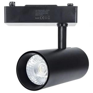 Faretto LED da binario nero 24W, 3 fili, ideale per l'illuminazione di negozi e spazi commerciali. - Product Image 1