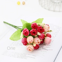 Fleur artificielle réaliste en soie faite à la main, Rose Star Bud Thumb, pour décoration intérieure, photographie de mariage, Fête des Mères, remise de diplôme, livraison gratuite