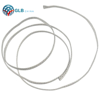 Cable trenzado de cobre plano de 6 mm y 20 pies con área de sección transversal de 2.5 mm², revestimiento trenzado de cobre para protección EMF, cables eléctricos