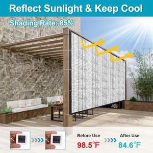 Nhôm-vải bóng râm cho vườn pergola cover10 X10 FT, 80% phản chiếu Tarp cho ngoài trời pergola xe ô tô Lều Bìa chó kennel bóng râm - Product Image 3