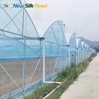 Vente chaude Serre agricole multi-spans sur mesure de grande taille Matériaux de haute qualité PEP galvanisés à chaud Film plastique vert