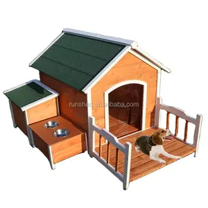 Grande tamanho Outdoor Dog Kennel Isolado Waterproof Wooden Pet Dog House Cage com planos baratos de alta qualidade Dog Living Cage