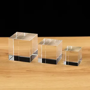 Wholesale Blank Crystal Cube For 3D Laser Engraved K9 Optical Crystal Block