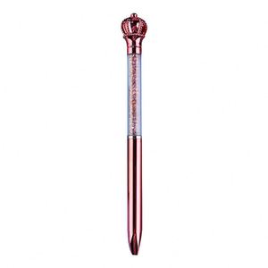 Crown Top Glitter Quicksand Twist Metal <b>Ballpoint</b> <b>Pen</b>, Bling Floating Sequins Decorative <b>Pen</b> Custom Logo for Girls Student Gift - Product Image 5