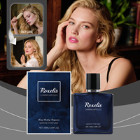 Parfum marin sur mesure en gros OEM ODM Marque privée 50ml Charme qui s'exprime Parfum longue durée Bouteille bleue de luxe