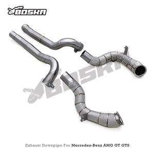 ท่อไอเสียสแตนเลสแบบ Low Pipe พร้อมแผ่นกันความร้อน สำหรับ Mercedes Benz AMG GT GTS C190 4.0T V8 Biturbo ปี 2015-2023 - Product Image 2