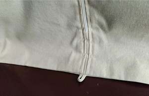 Housse de vêtement AUTON blanche en toile 100 % coton avec poignées et motif lettres pour costumes, manteaux, robes, sacs de voyage - Product Image 5