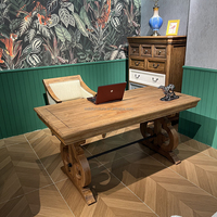 Ensemble de chambre à coucher au design farmhouse, finition antique, qualité supérieure, meubles en bois massif, lit en bois et décoration intérieure
