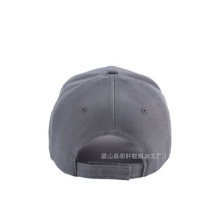 Gorra de Béisbol Bordada Gris, de Algodón, con Visera, para Promoción Corporativa, con Logotipo Personalizado - Product Image 1