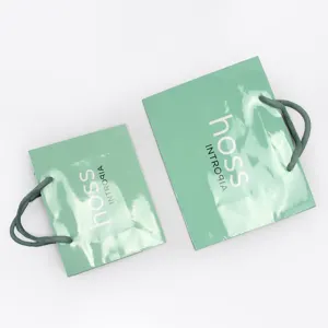 छोटे व्यवसाय के लिए अपने स्वयं के लोगो कार्डबोर्ड शॉपिंग पेपर बैग उपहार बैग के साथ कस्टम जूते ब्रांडेड स्टोर मुद्रित पेपर बैग