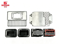 Caja de Aluminio Fundido a Presión ADC12 BS197 para ECU, Carcasa con Disipador de Calor para Conector de 28 y 48 Pines, Carcasa de Aluminio para ECU Automotriz