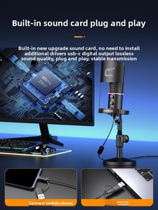 Microphone à condensateur Ke Mark Comica Xiang Ting U2 pour diffusion en direct et enregistrement, compatible USB pour téléphone portable et ordinateur de bureau - Product Image 3