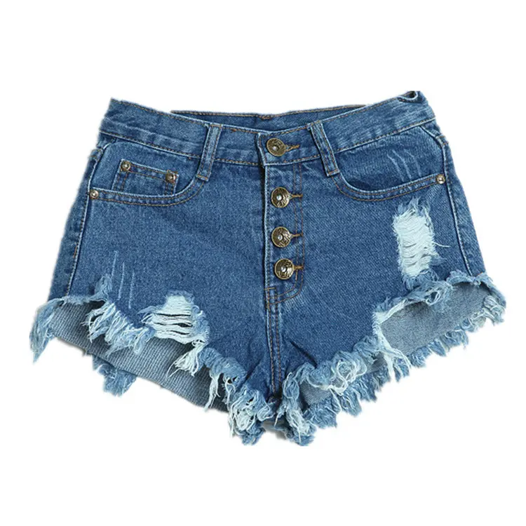 2022 top selling summer casual hot mini pants high waist female women girl's lady ripped Jeans shorts
