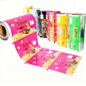Rollo de Película Plástica Laminada Aluminizada Impresa Personalizada, Grado Alimenticio, Flexible, para Envasado de Papas Fritas en Bolsas - Product Image 1